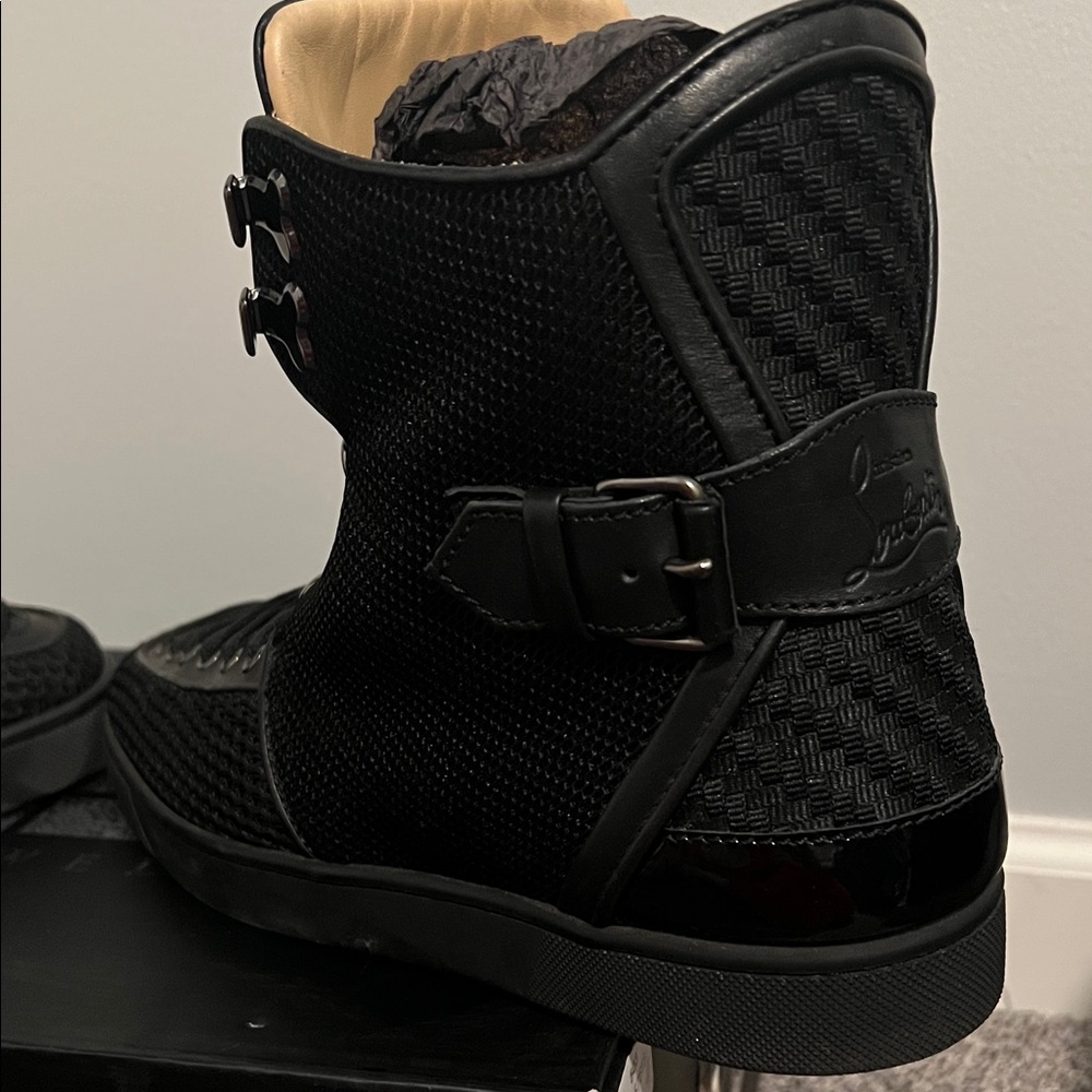 Christian Louboutin Louis Black High-Top Sneakers - Picture 10 of 14